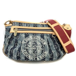 Louis Vuitton Porte Epol Raye Shoulder Bag Monogram Denim Blue